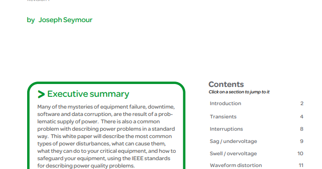 The Seven Types Of Power Problems Dcd