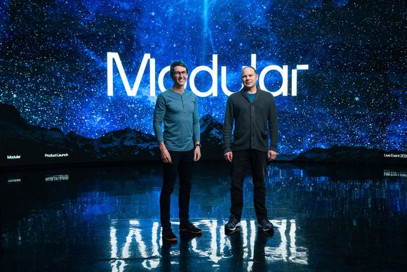 Modular founders Tim Davis (L) and Chris Lattner (R)