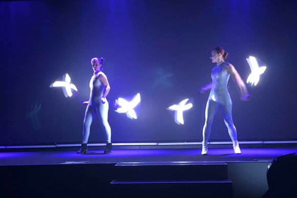Light show during Nutanix .NEXT London event