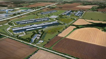 Facebook data center campus in Altoona - 3D render