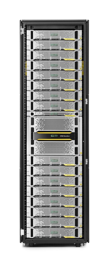 HPE 3PAR 9450 in a rack