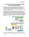 3 Connectivity Tips for Switchgear and UPS Power Quality Monitoring