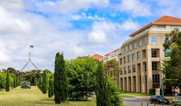 Australian Government Department of Foreign Affairs and Trade, located in Barton, Canberra.