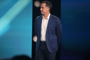 AT&T CTO Jeremy Legg on stage at Advancing AI