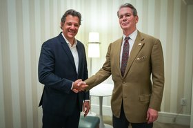 Fernando Haddad e o secretário do Tesouro dos EUA, Scott Bessent