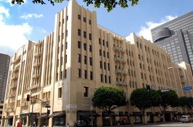 Digital Realty TrustÔÇÖs carrier hotel at 600 W. 7th St. in Los Angeles. Image courtesy of Digital.