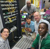 Engineers during Colt & Ciena's 800G Transatlantic quantum-safe data transmission trials