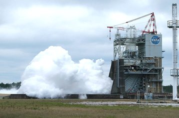 Rocket engine testing at Stennis Space Center