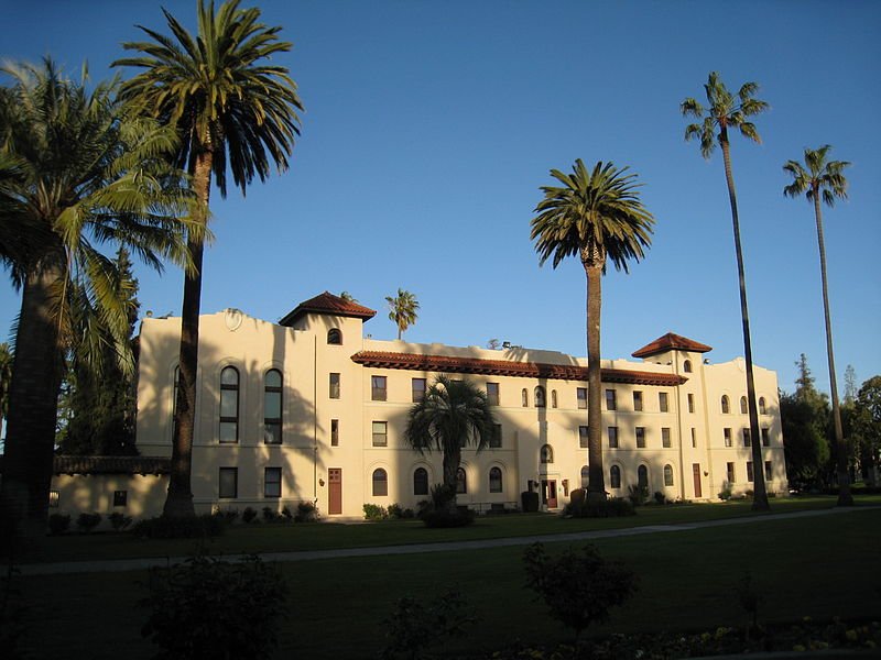 The historic mission gardens at Santa Clara University (Dvortygirl/Wikimedia Commons)