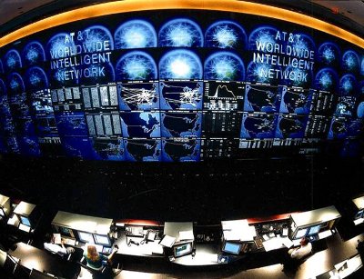AT&T's Global Network Operations Center in Bedminster, N.J. Image courtesy of AT&T.