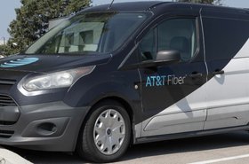 AT&T fiber van