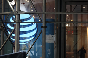 AT&T logo street telco