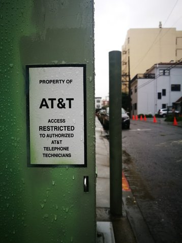 AT&T in the rain