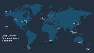 AWS Ground Station map