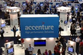 Accenture booth at a trade whow