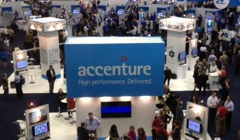 Accenture booth at a trade whow