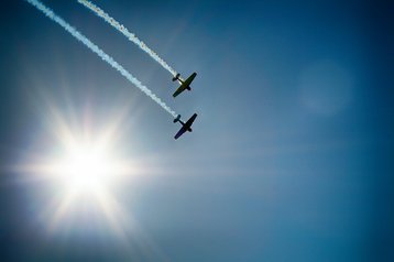 Aircraft in the clouds