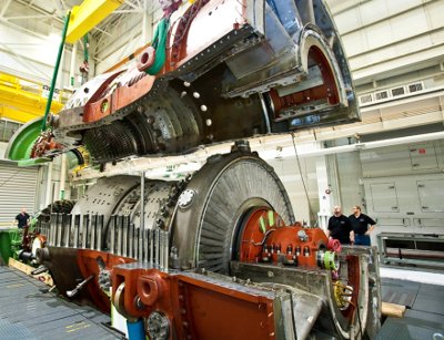 A GT24 gas turbine being manufactured by Alstom for a power plant in Mexico