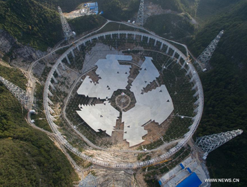 The telescope being built