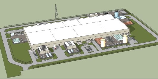 Rendering of AscentÔÇÖs CH2 data center in Chicago metro. Courtesy of Ascent.