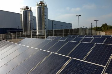 Solar panels at Ascenty data center in São Paulo