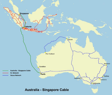 Australia Singapore Cable route