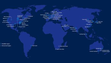 Azure regions map