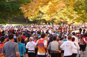 Runners in the 2010 half-marathon by the Boston Athletic Association. Courtesy of BAA