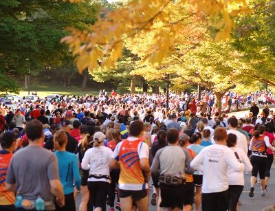 Runners in the 2010 half-marathon by the Boston Athletic Association. Courtesy of BAA