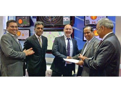Bull and ATT officials after signing an agreement in India. Courtesy of Bull.
