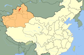 Karamay on China's Map