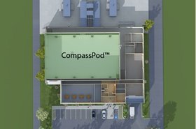 Rendering of the layout of a standard Compass data center pod