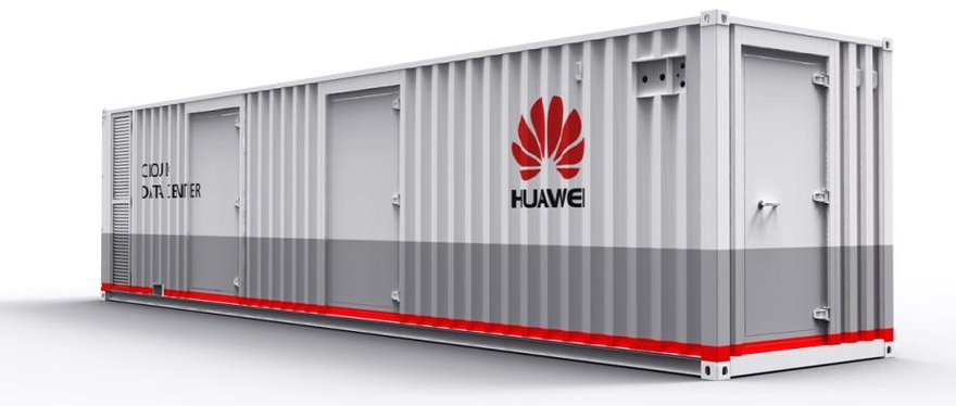 Huawei's containerised data center shown at IDC