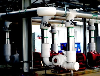 Cooling infrastructure at a San Jose, California, data center
