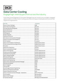 Cooling Audience Sample List