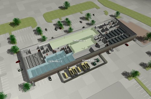 Rendering of CyrusOne's Austin data center