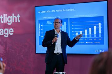 Nokia’s VP and CTO for Europe, Azfar Aslam, speaking at the Xcelerated Compute Show, LondonNokia’s VP and CTO for Europe, Azfar Aslam, speaking at the Xcelerated Compute Show, London