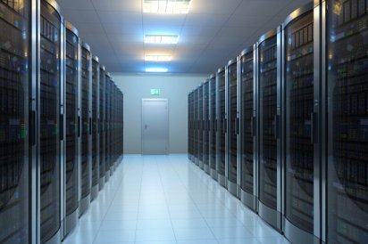 Data center aisle stock Getty