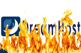 dreamhost logo burning