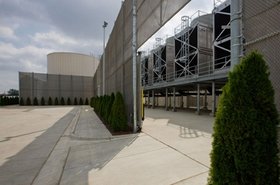 Cooling towers at DuPont FabrosÔÇÖ Chicago metro data center. Courtesy of DuPont Fabros.