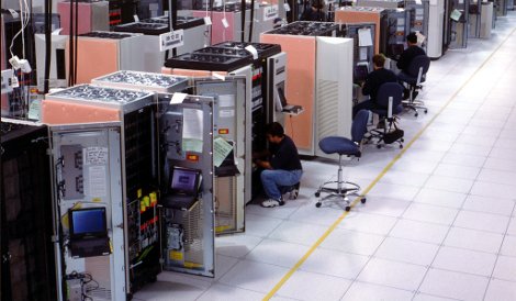 Manufacturing floor at an EMC plant in Franklin, Massachusetts
