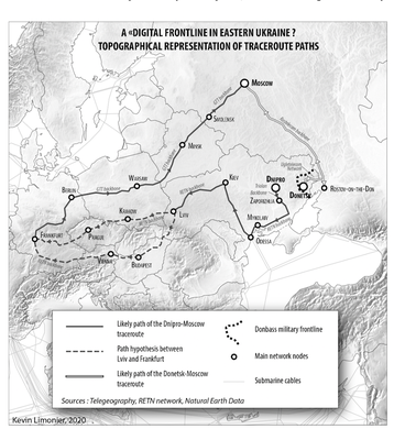 Eastern Ukraine Internet topology