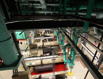 Cooling infrastructure at an Equinix data center. Image courtesy of Equinix.