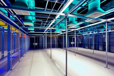 In a data hall of one of Equinix's Washington DC data centers. Image courtesy of Equinix.