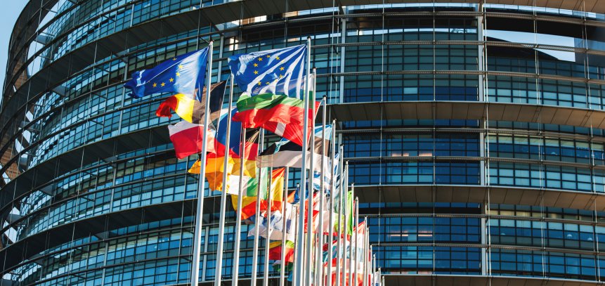 european union flags brussels eu