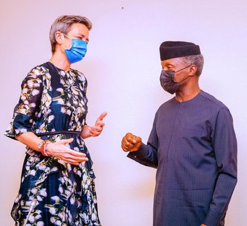 Executive Vice President of the EU. Margrethe Vestager - Nigeria Vice President Yemi Osinbajo.jpg