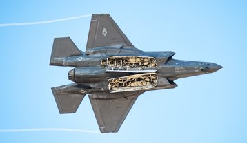 F-35A with weapon bay doors open