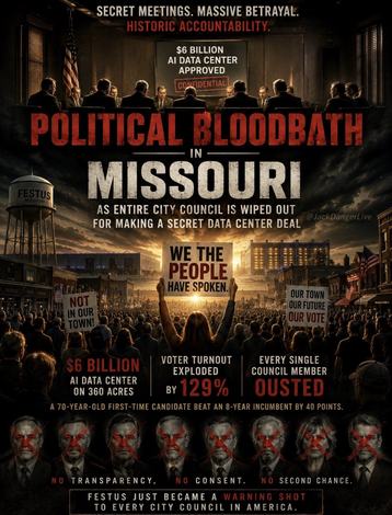 Festus, Missouri, city council AI graphic