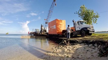 Flexenclosure cable landing station arriving in Palau