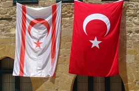 Flags of Turkey and Northern Cyprus in Northern Nicosia